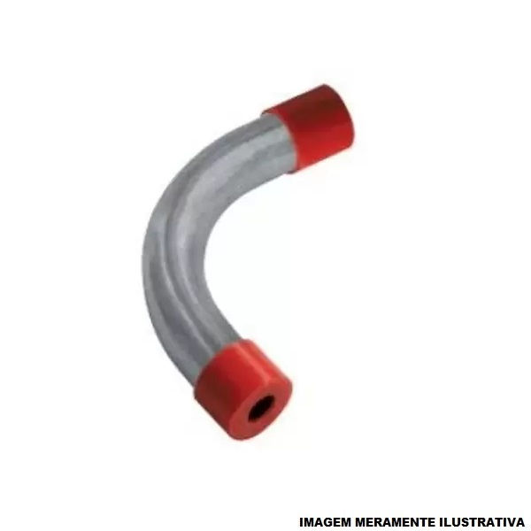 Curva 90G Galvanizada a Fogo para Eletroduto 6" com Rosca BSP NBR 5598