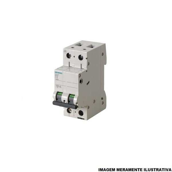 Disjuntor Termomagnético Fixo Bipolar 5SL6 C 63A 10 KA/6 KA 220/380VCA DIN