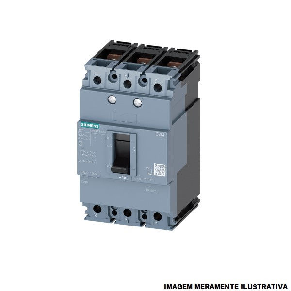Disjuntor Termomagnético Fixo Tripolar 3VM10 80A 55 KA/36 KA 220/380VCA Caixa Moldada