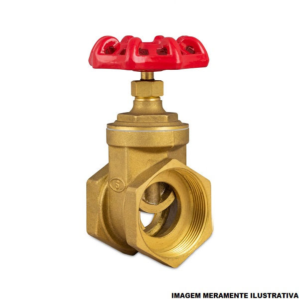 Registro Latão Gaveta Bruto 1/2" PN-16 Semi-Industrial