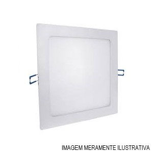 Painel Led Embutir 24W Alumínio Smart Wi-fi Quadrado 292x292x15 mm 1800 lm 2700K a 6500K Autovolt 15.000H