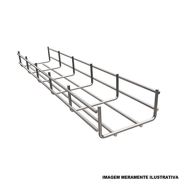 Eletrocalha Aramada INOX 100x50x3000 mm sem Tampa sem Virola 3/16"