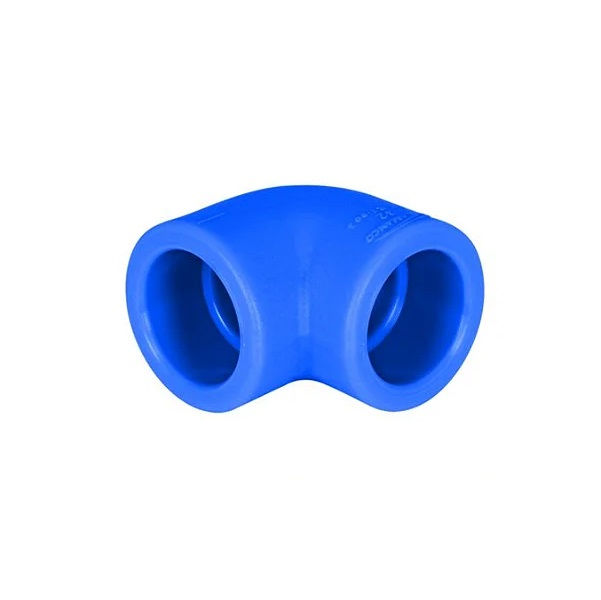 Joelho PPR 90G Fêmea/Fêmea 63 mm Industrial Azul