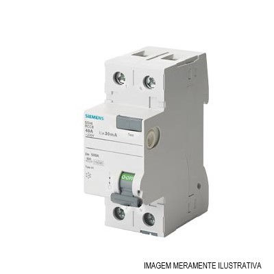Disjuntor dr Bipolar 40A 30 MA 10 KA 230VCA DIN Mini
