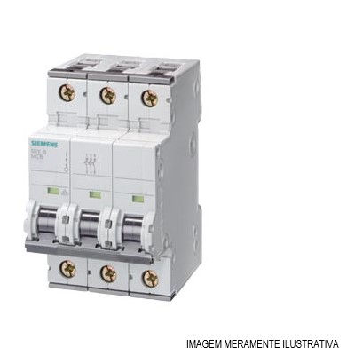 Disjuntor Termomagnético Fixo Tripolar 5SY7 C 63A 25 KA/15 KA 220/380VCA DIN