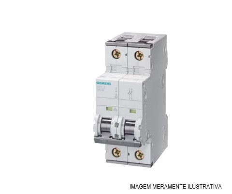 Disjuntor Termomagnético Fixo Bipolar 5SY4 C 40A 25 KA/10 KA 220/380VCA DIN