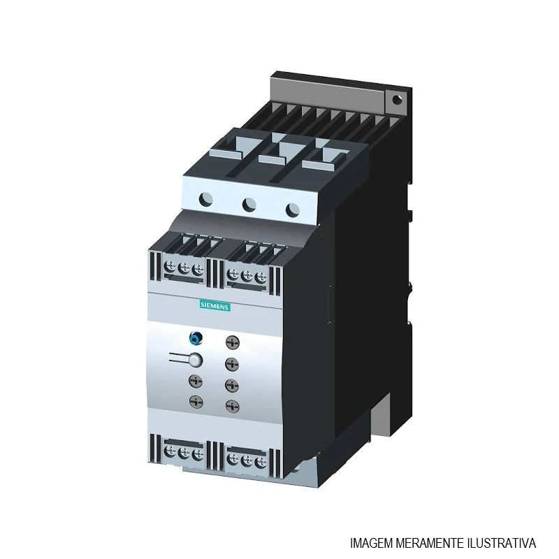SoftStarter 3RW40 220/380/440VCA 30/50/60 CV 80A 22/40/45 kW Tensão de Comando 24VCA/CC IP20 Linha Smart