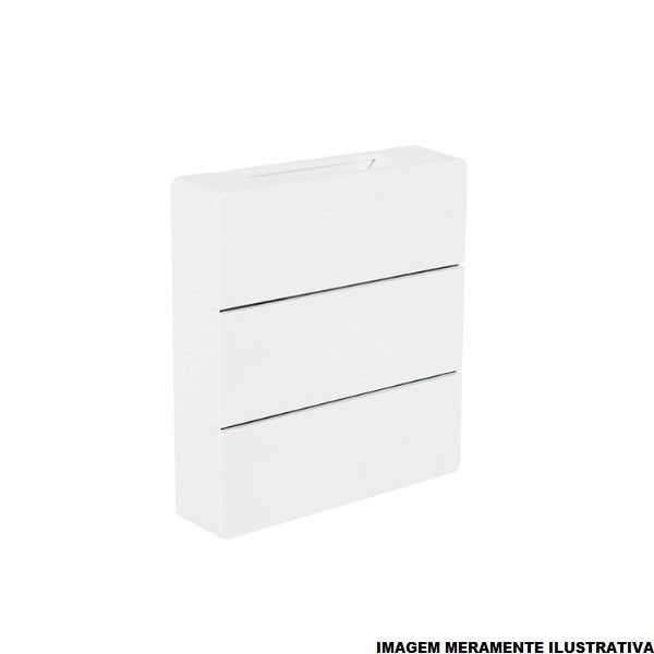 Arandela Led Sobrepor 6W PVC 3000K 360 lm Branca Pilar Bivolt IP65