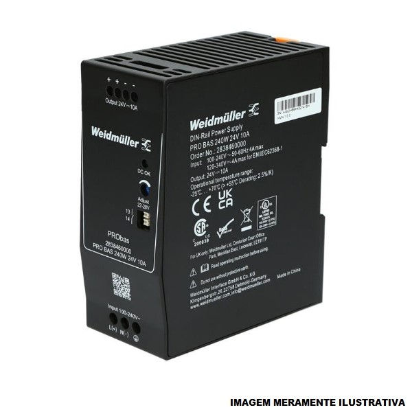 Fonte Alimentação Chaveada Monofásica 10A 240W 127/220VCA 24VCC