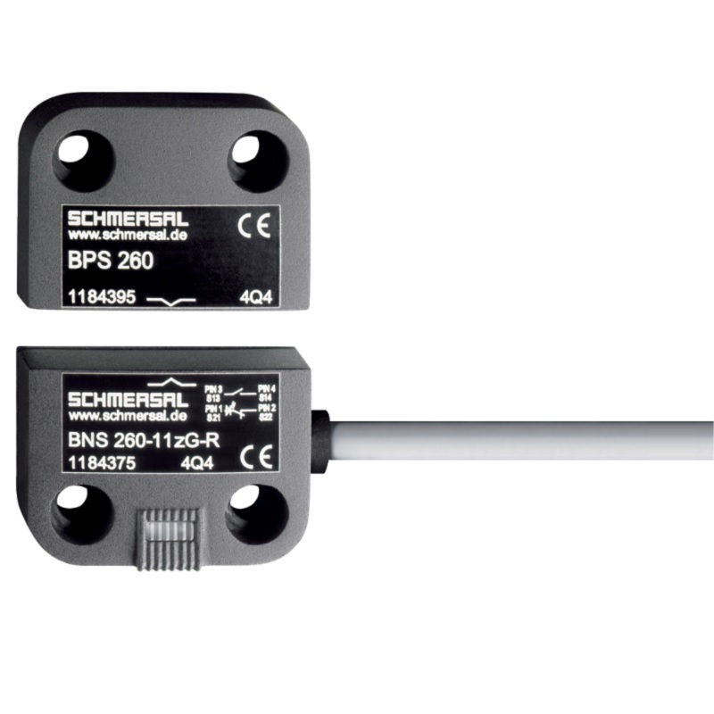 Sensor Magnético de Proximidade BNS 260-02Z-R Retangular 2NF Alcance 5 mm com Cabo 2 M 4 Fios IP67 Atuador Separado