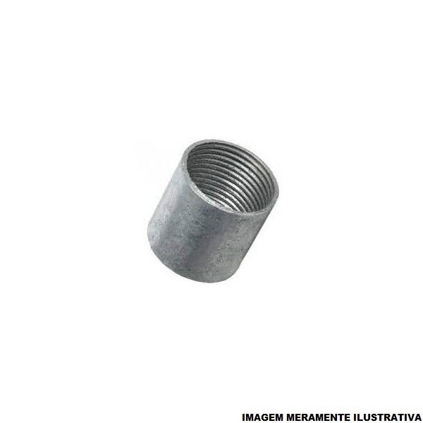 Luva Galvanizada a Fogo para Eletroduto 4" com Rosca BSP NBR 5624