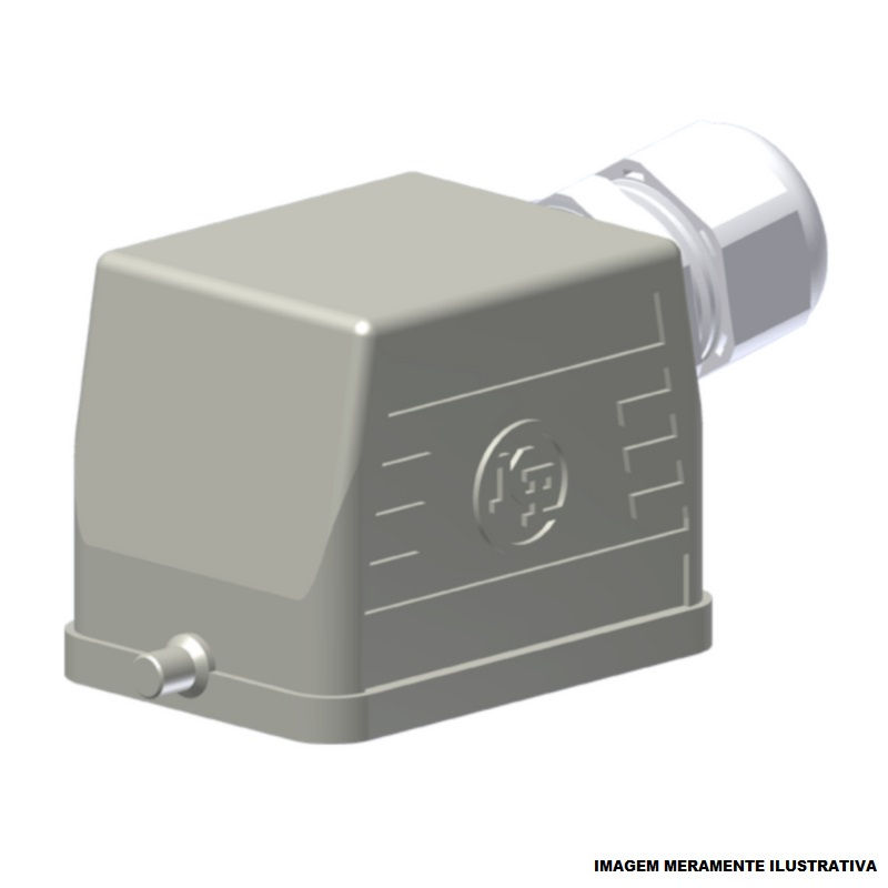 Carcaça Carcaça Metálica com 1 Alavanca 24 Polos Saída Lateral Cinza IP55