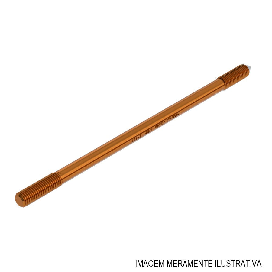 Haste Cobreada para Aterramento Prolongável 3/4"X3,0 M Alta Camada Trefilada de Aço Carbono Diâmetro Nominal 17,30 mm