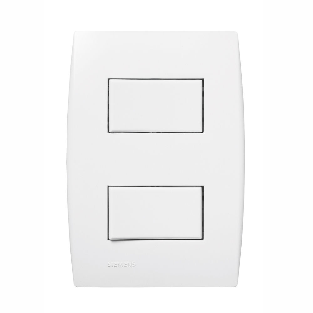 Interruptor Embutir 2 Teclas Distanciadas Paralelas Horizontal 10A/250VCA 4x2 Branco Ilus com Placa