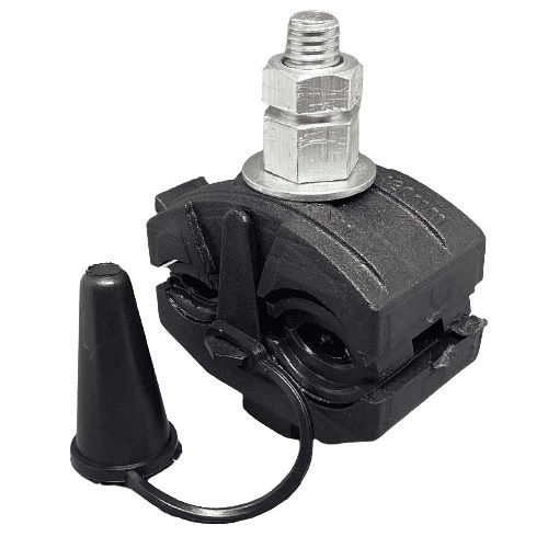 Conector Perfurante Derivação Cobre Estanhado P-25-70,00 mm² D-6-35,00 mm² com 4 Saídas Preto