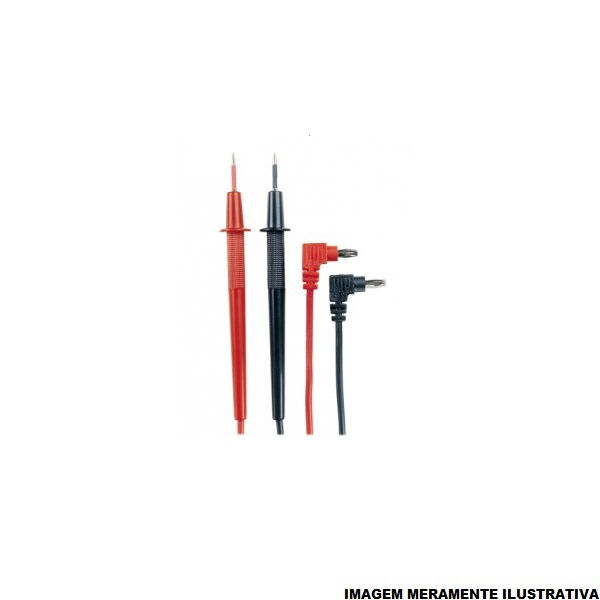 Ponteira Dupla para Multímetro 10A 1000V AC/DC 700 mm Preta e Vermelha Categoria II