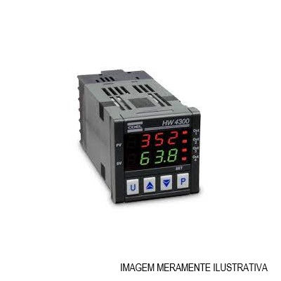 Controlador Temperatura Digital Duplo Display J,k,s,b,c,e,l,n,r,t, PT100 100-240VCA 48x48 mm RS485 MODBUS