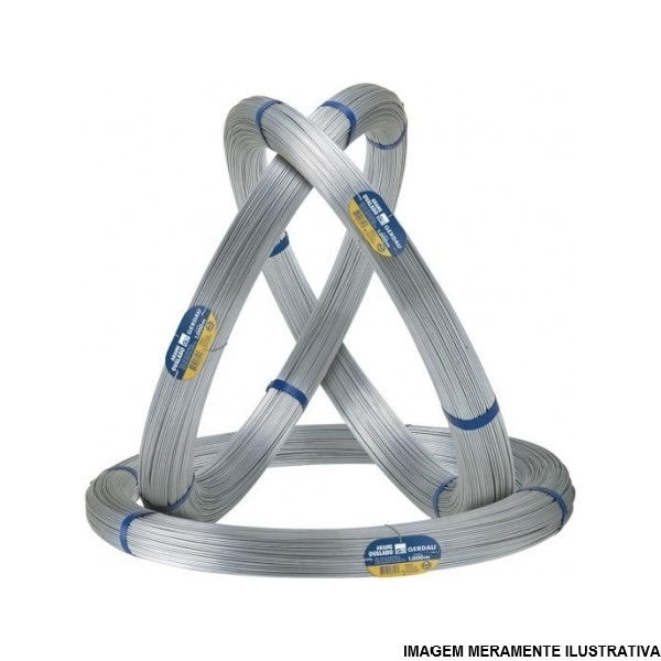Arame Aço Galvanizado a Fogo Liso Ovalado 17x15(2,40x3,00 mm) 1000 M 45,7 kg para Rolo