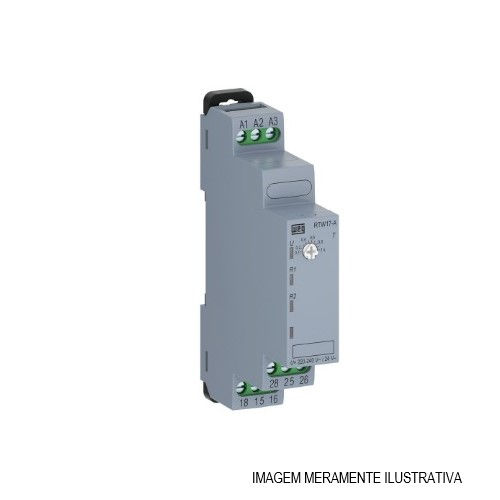 Relé Tempo Relé Tempo com Retardo Energização RTW17 6-60 M 220-240VCA/24VDC 1 Contato Reversível (NAF) 50/60 Hz