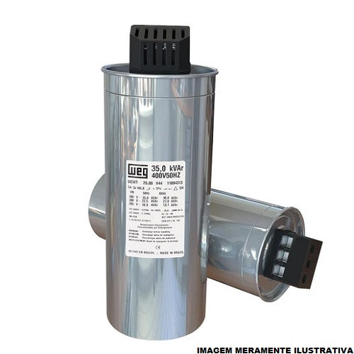 Capacitor Correção Fator de Potência 35,0 KVAR 480VCA Trifásico Tipo Célula sem Caixa 60 Hz