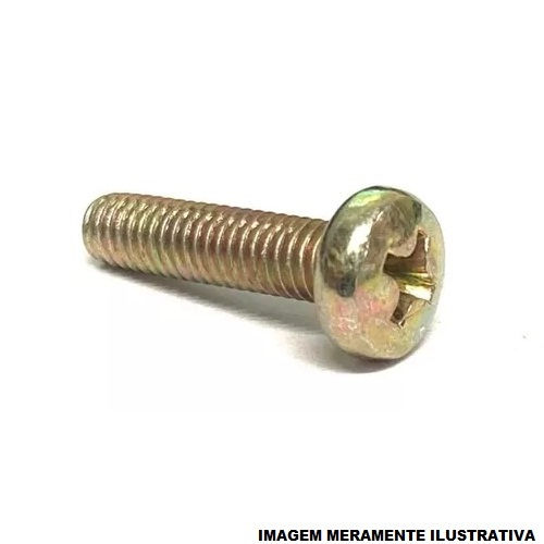 Parafuso Máquina Philips Cabeça Chata Bicromatizado M4x16 mm