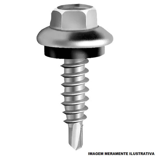 Parafuso Auto-Brocante Cabeça Sextavada Zincado 1/2"X1.1/2"