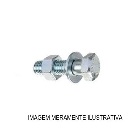 Parafuso Rosca Inteira Cabeça Sextavada Zincado 5/16"X1" com Porca INOX Sextavada 5/16" com Arruela Lisa de Pressão 5/16"