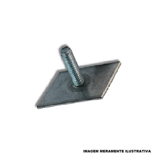 Porca Losangular com Pino Zincada 1/4" com Rosca UNC