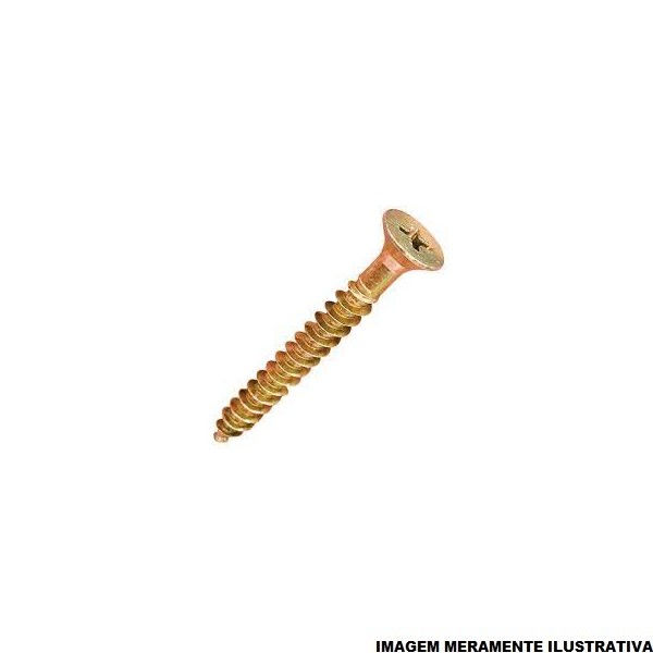 Parafuso Rosca Soberba Philips Cabeça Chata Bicromatizado 4,00x35 mm