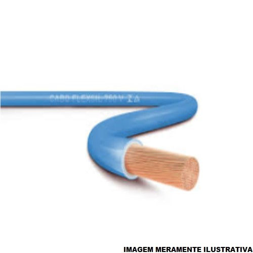 Cabo Cobre Isolado PVC 70G 750V 1x 35,00 mm² Flexível Azul Claro NBR 247-3 Classe 5