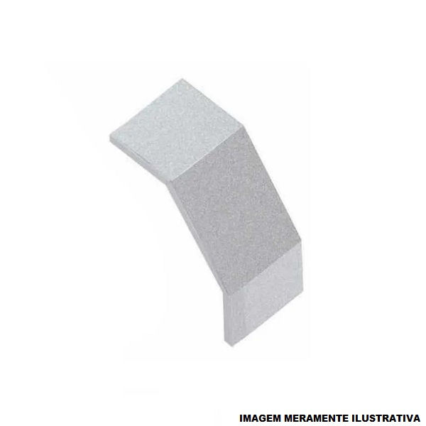 Tampa Curva Vertical Externa 90G Encaixe para Eletrocalha Galvanizada Eletrolítica 100x50 mm Chapa 22