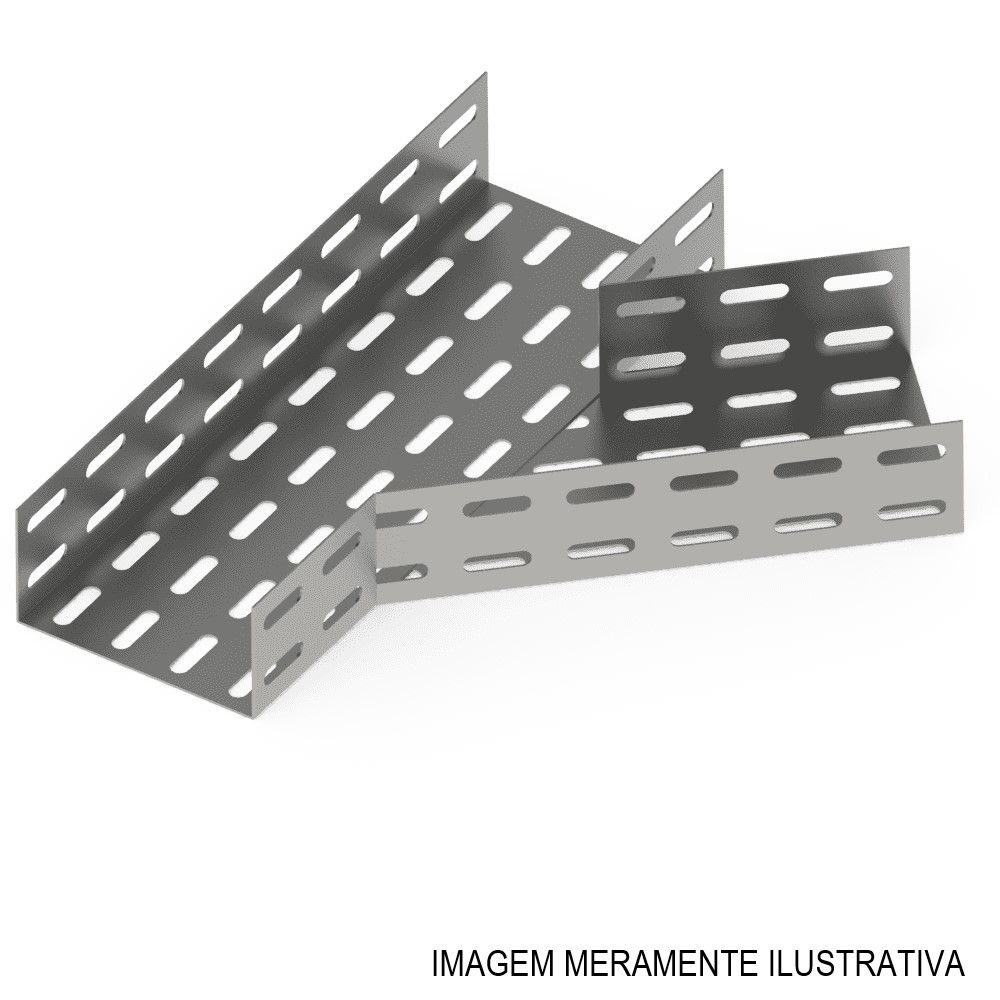 Junção Junção a Direita Galvanizada Eletrolítica 45G para Eletrocalha Perfurada 200x100 mm "U"