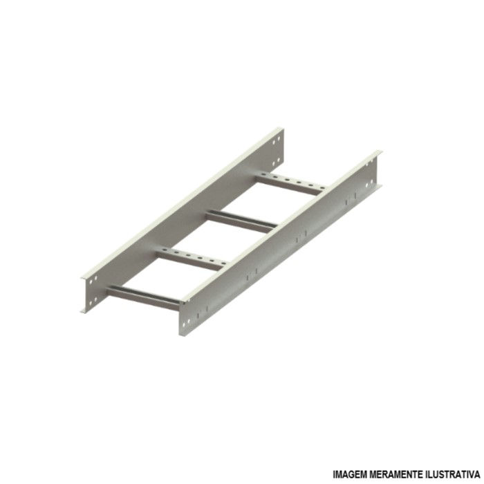 Leito Para Cabos Galvanizado Eletrolítico 600x100x3000 mm com Aba Externa 19 mm Chapa 18/18