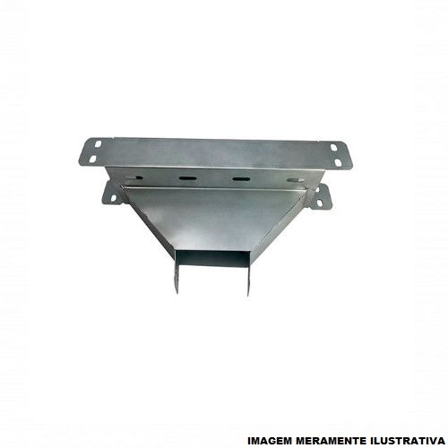 Te Liso Vertical Descida Lateral Galvanizado Eletrolítico para Eletrocalha 150x50 mm