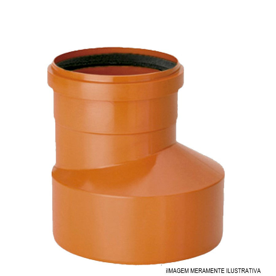 Redução Redução JEI PVC com Anel 150x100 mm Coletor Ocre Esgoto