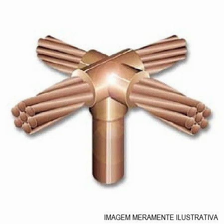 Molde Solda Exotérmica Cabo e Haste Emenda X Plana Cabo 70,00 mm² Haste 5/8" HCX