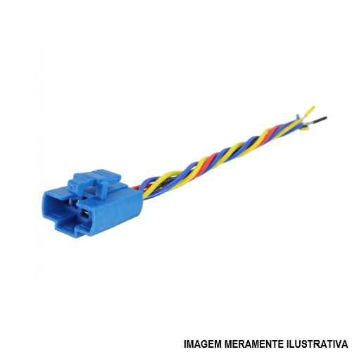 Soquete Para AV22 com Cabo 15 cm 6 Terminais Azul