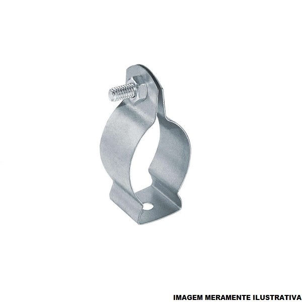 Abraçadeira Abraçadeira Galvanizada a Fogo Tipo D 2.1/2"(75 mm) com Porca e Parafuso para Eletroduto
