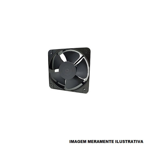 Ventilador Micro Axial Alumínio Quadrado 200x200x60 mm Bivolt 80/79W 50/60 Hz 3200/3600 RPM Preto