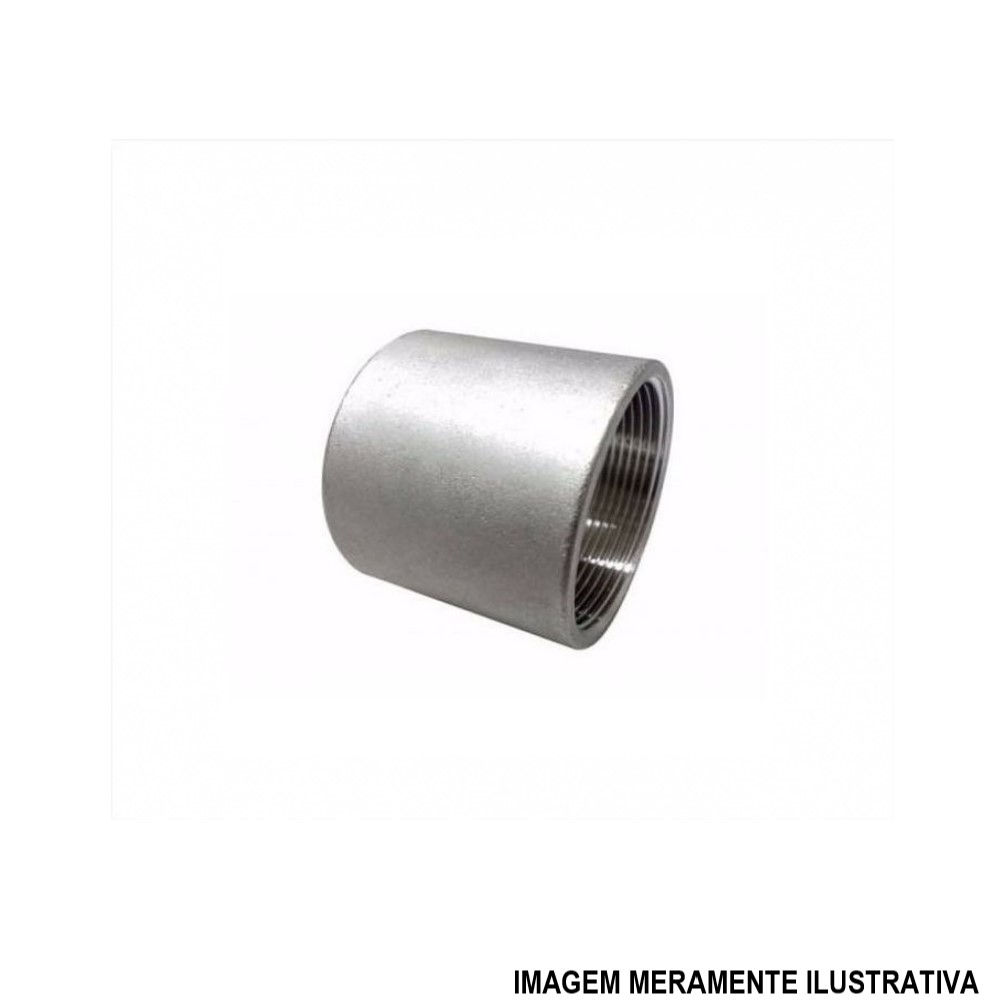 Luva Galvanizada a Fogo para Eletroduto 1" com Rosca BSP NBR 5598