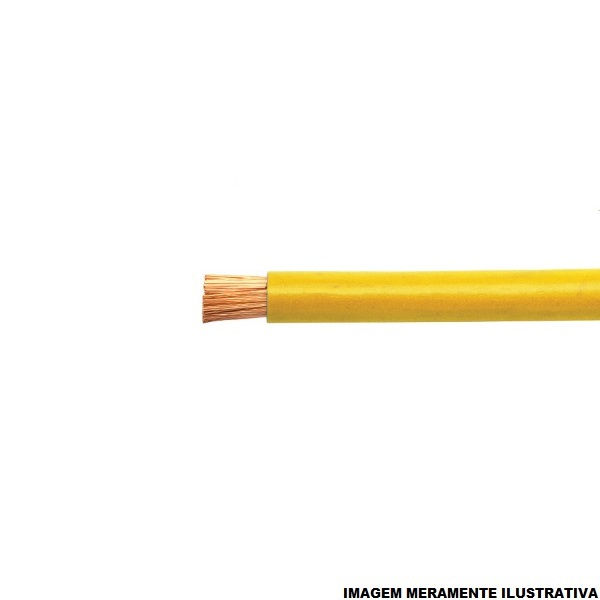 Cabo Cobre Isolado 70G 750V 1x 6,00 mm² ATOX FLEX Amarelo NBR 13248 Classe 5