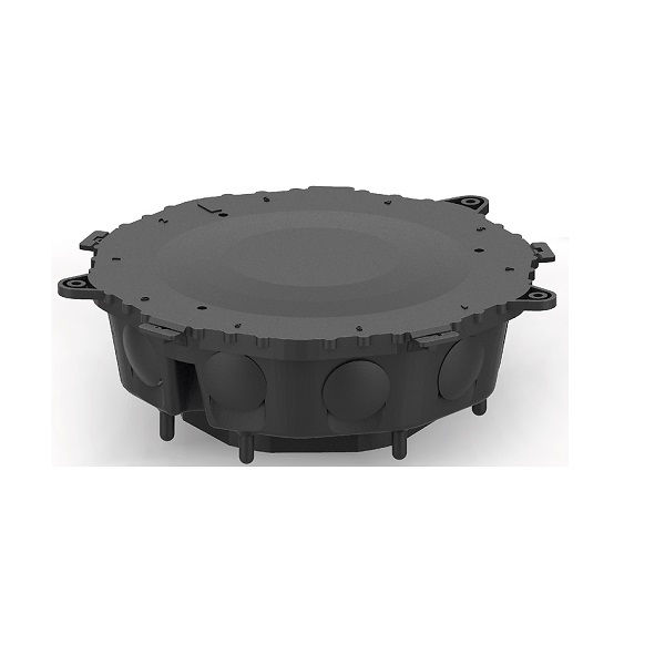 Caixa Selada Embutir PVC Decagonal Preta para Laje