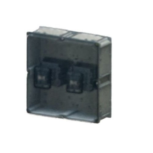 Caixa Proteção Medidor Modular Policarbonato 550x550x220 mm Cinza para 2 Disjuntores Até 250A com Visor Transparente Padrão Rge/CPFL