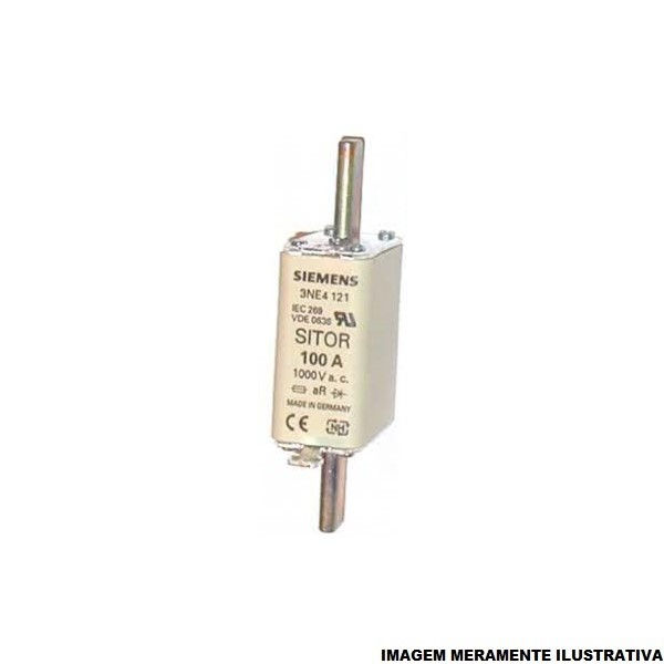 Fusível Fusível Sitor Porcelana Ultra-Rapido Tamanho 0 100A 125x58x30 mm 1000VCA/440VCC Contato Faca