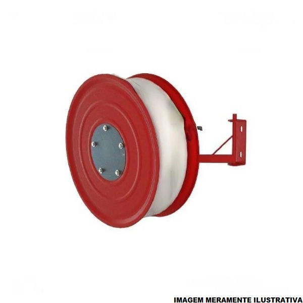 Suporte Carretel Basculante para Mangotinho Vermelho sem Mangueira Até 30 M com Válvula Esfera 1"