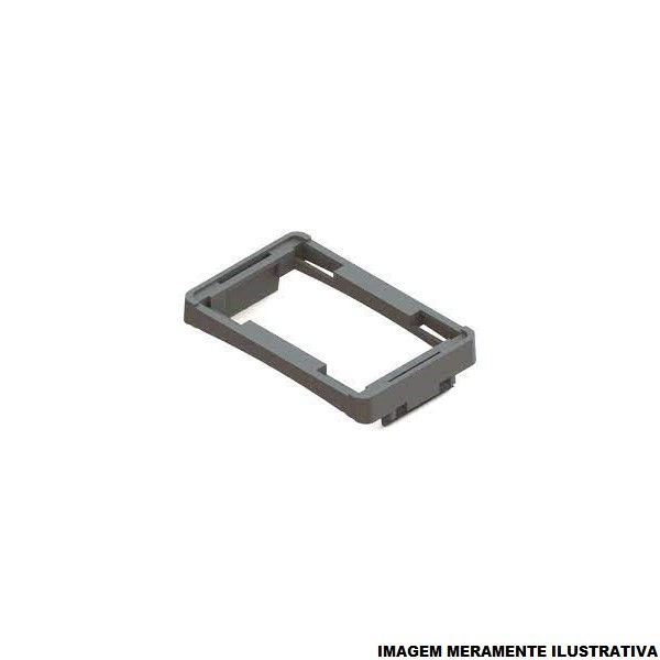 Suporte Baixo Porta Equipamento ABS 23x117x73 mm para Canaleta Dutotec Cinza Standard