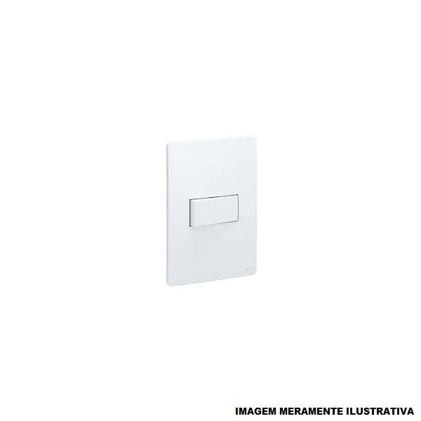 Interruptor Embutir 1 Tecla Simples Horizontal 10A/250VCA 4x2 Branco Linha Esatta com Placa e Suporte