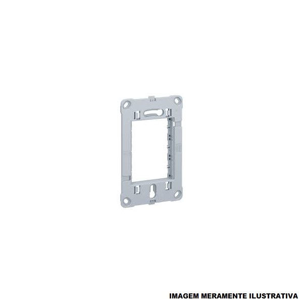 Suporte 3 Módulos para Placa PVC 4x2 Cinza Linha Esatta