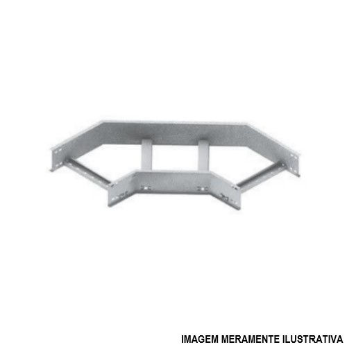 Curva 90G Horizontal Galvanizada Eletrolítica para Leito Aramado 200x100 mm Chapa 18/18