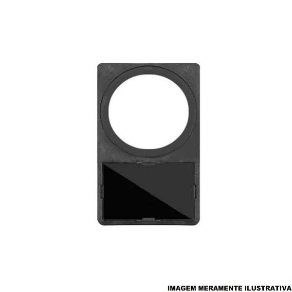 Porta Marcador Emergência PVC Preto 27x18 mm para Botões e Sinaleiros